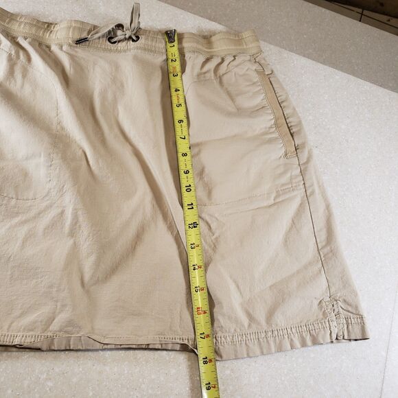 Ll Bean Womens Tan Nylon Ripstop Short Skirt Sz M Beige - Picture 2 of 8